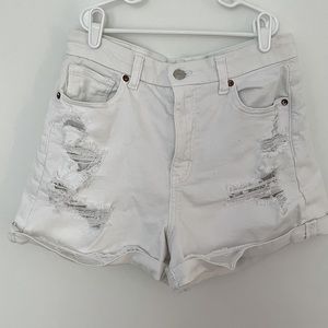 American Eagle size 4 white jean shorts